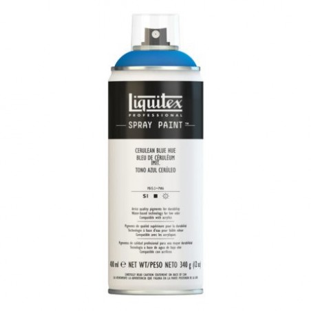 Acrylic paint spray Liquitex ceruleum blue hue