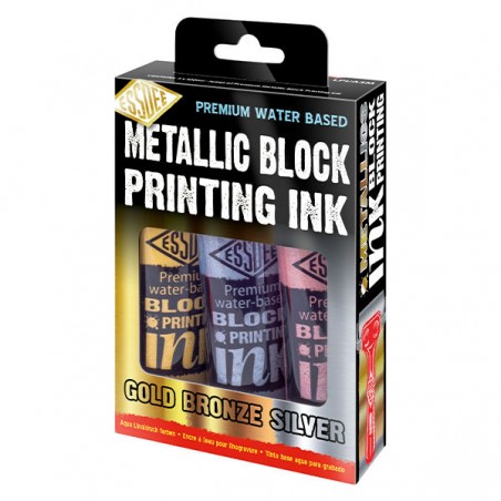 Metallic Premium block printing ink set